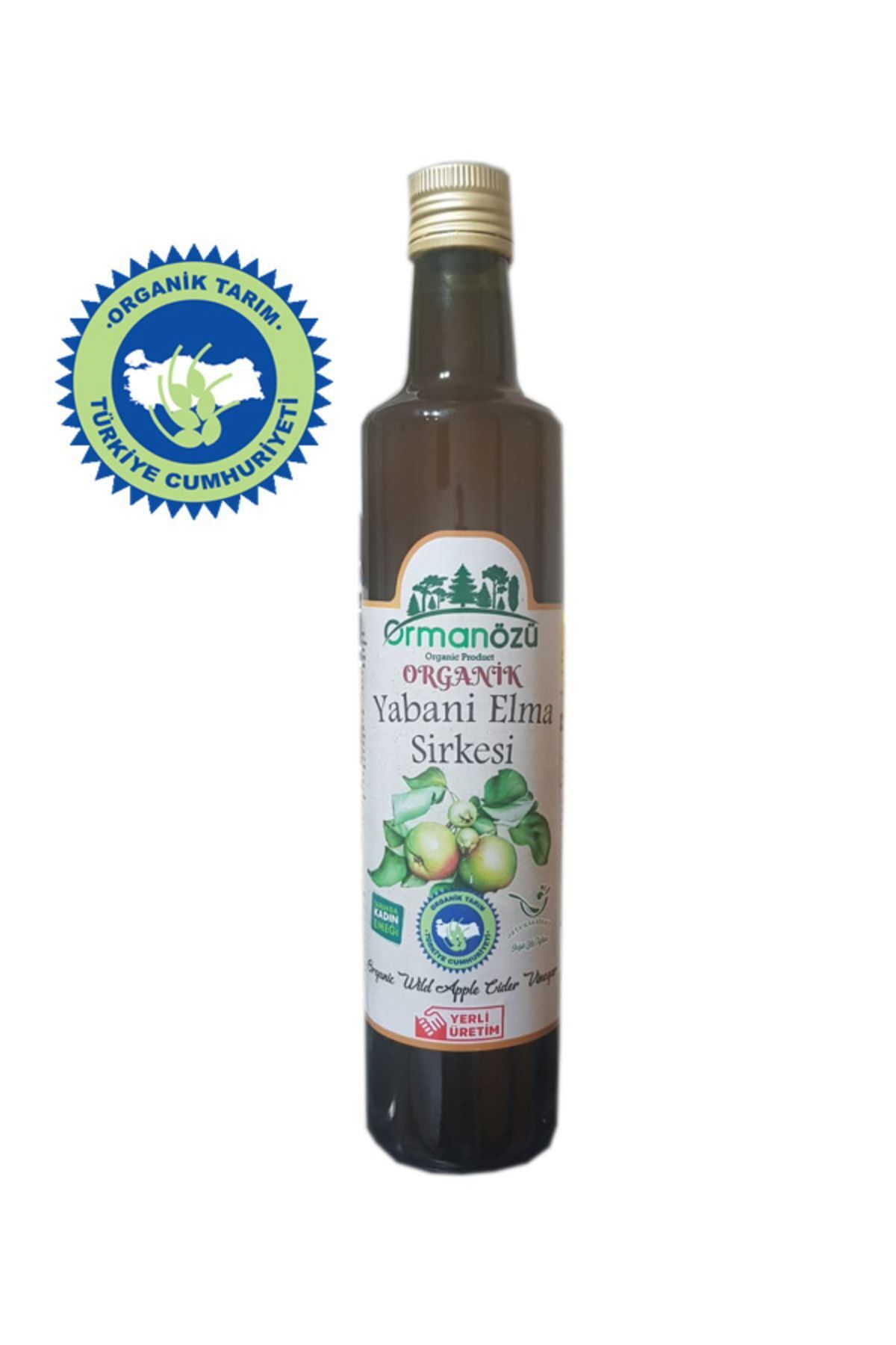 500 ml organik yabani elma sirkesi