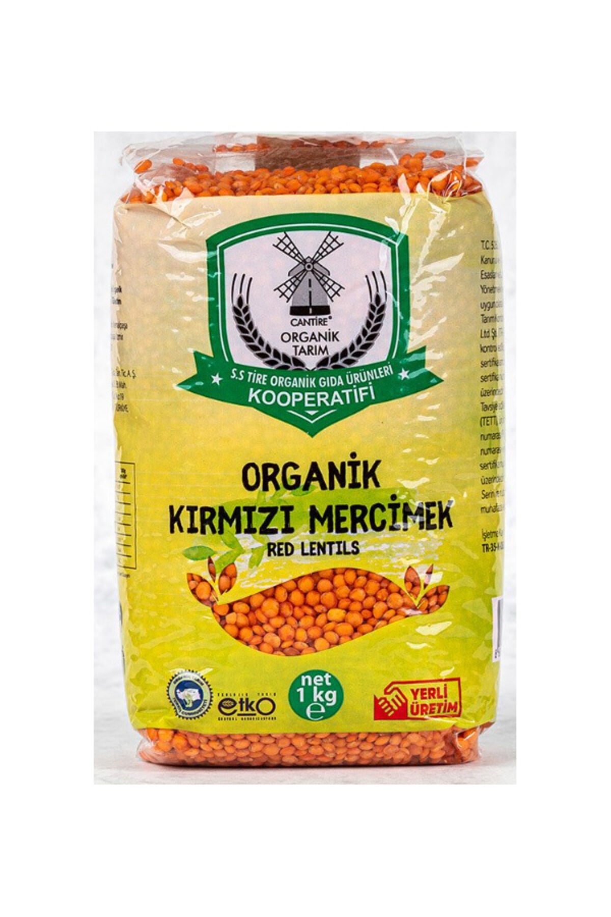 1 Kğ Organik Kırmızı Mercimek