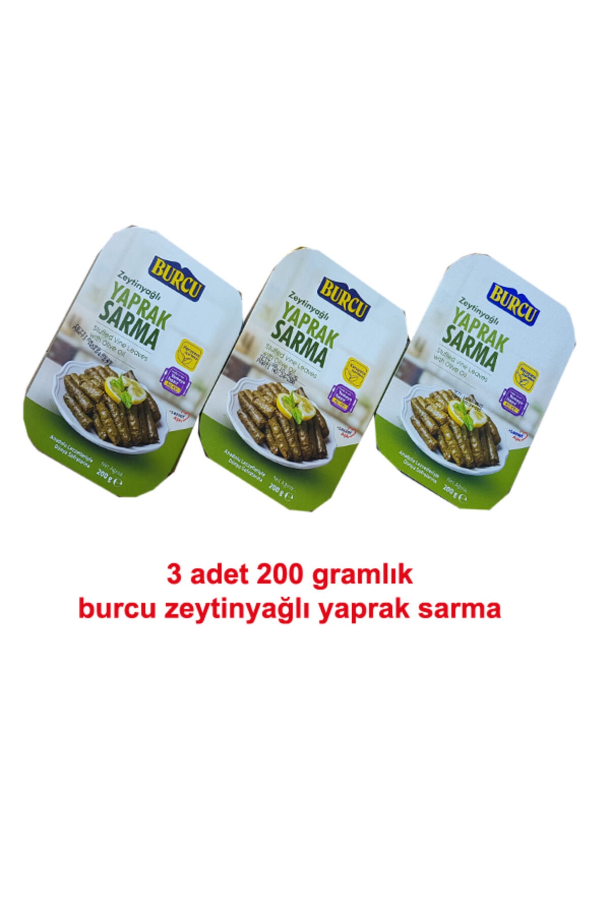 zeytinyağlı yaprak sarma 3 paket