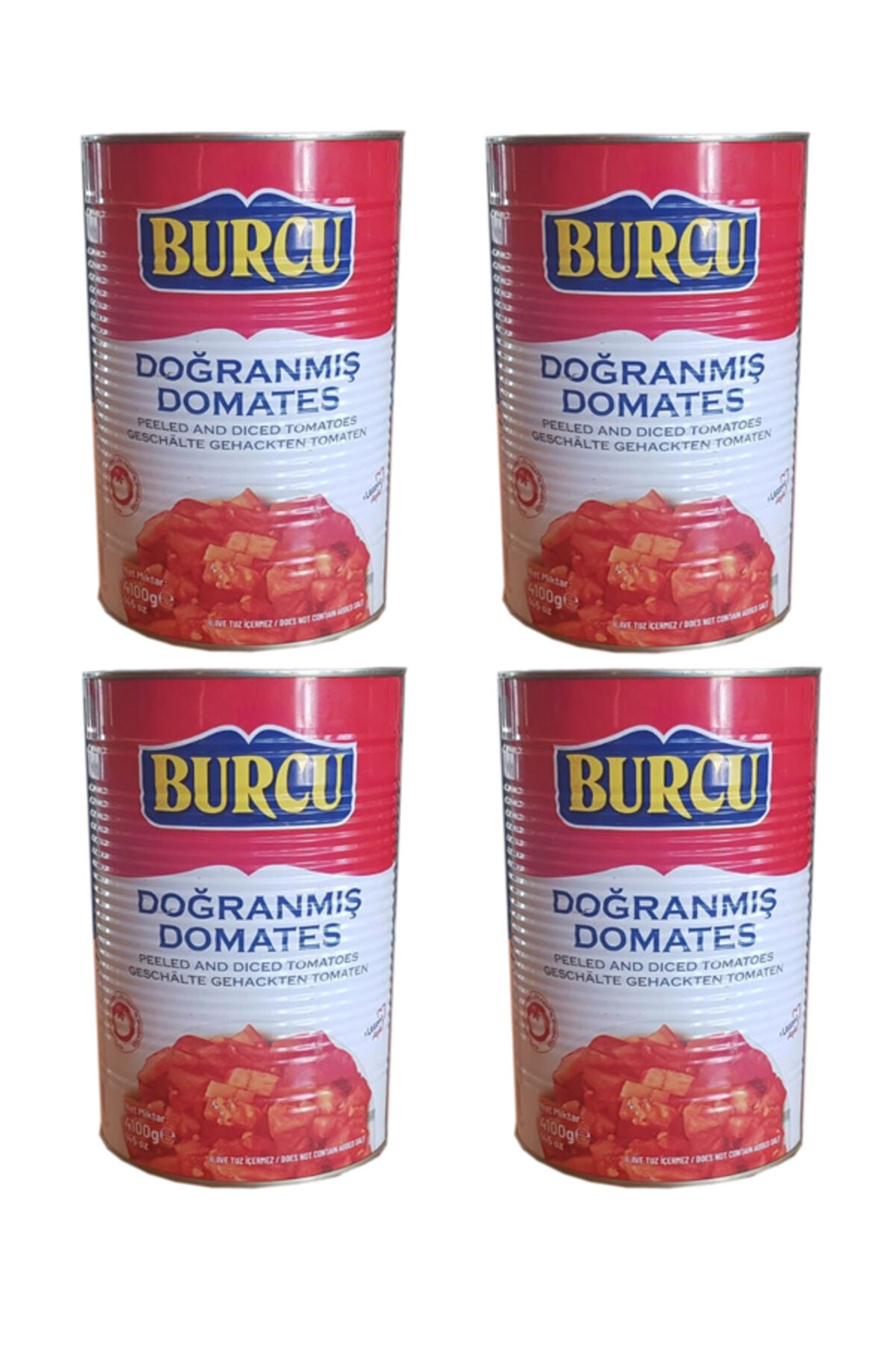 doğranmış domates 4100 gram 4 adet