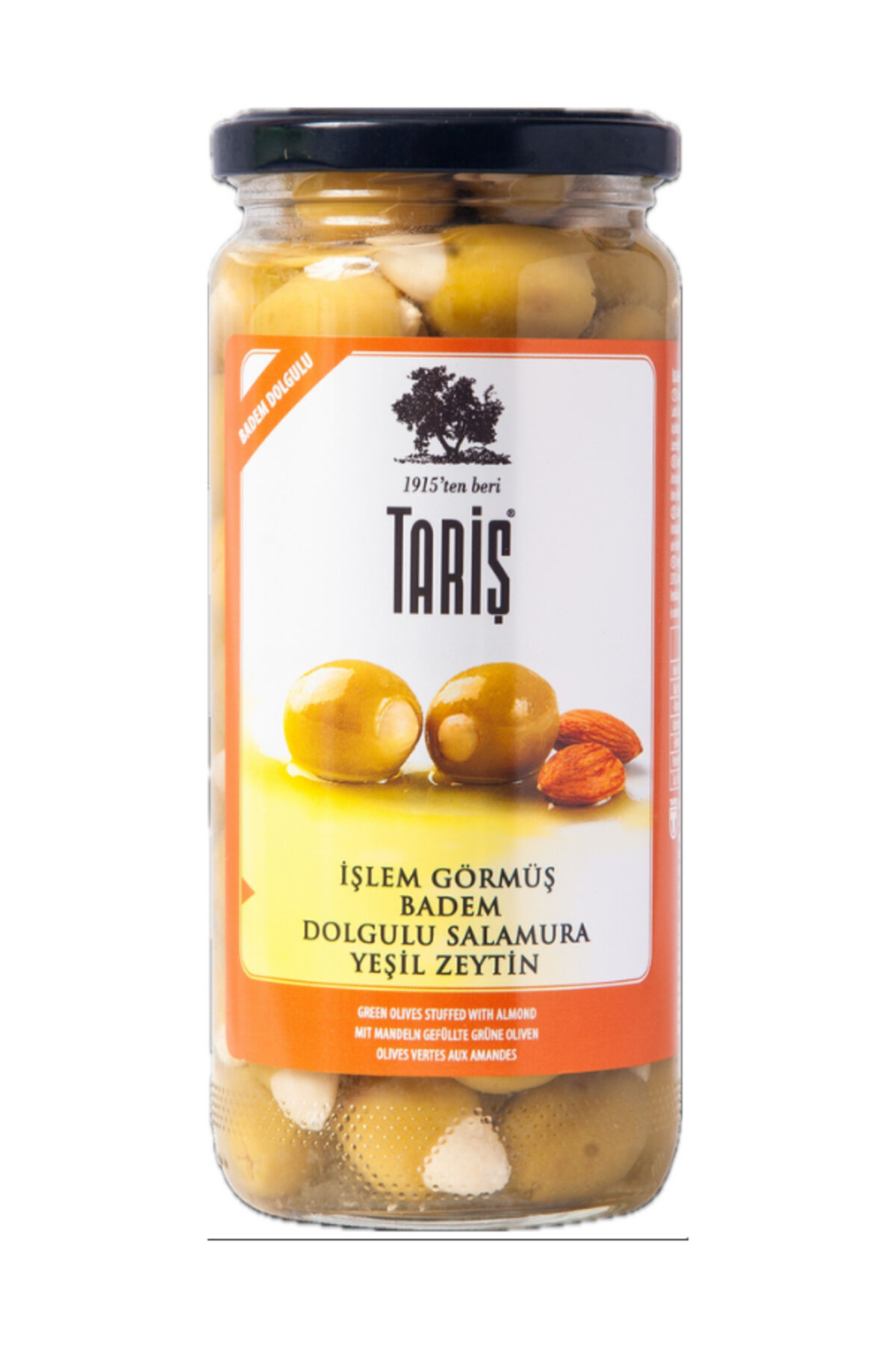 tariş badem dolgulu yeşil zeytin 485 gram