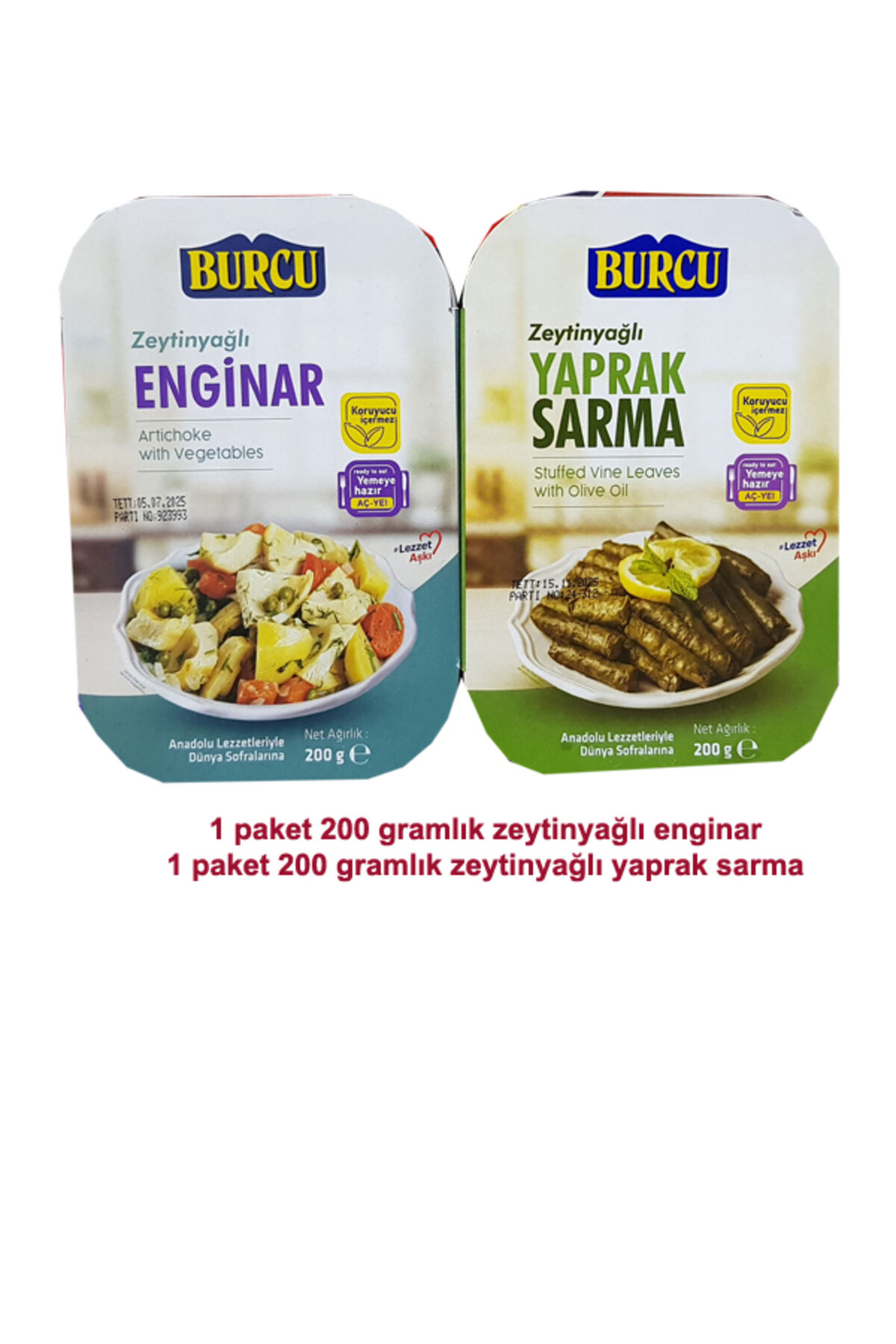 zeytinyağlı yaprak sarma ve zeytinyağlı enginar