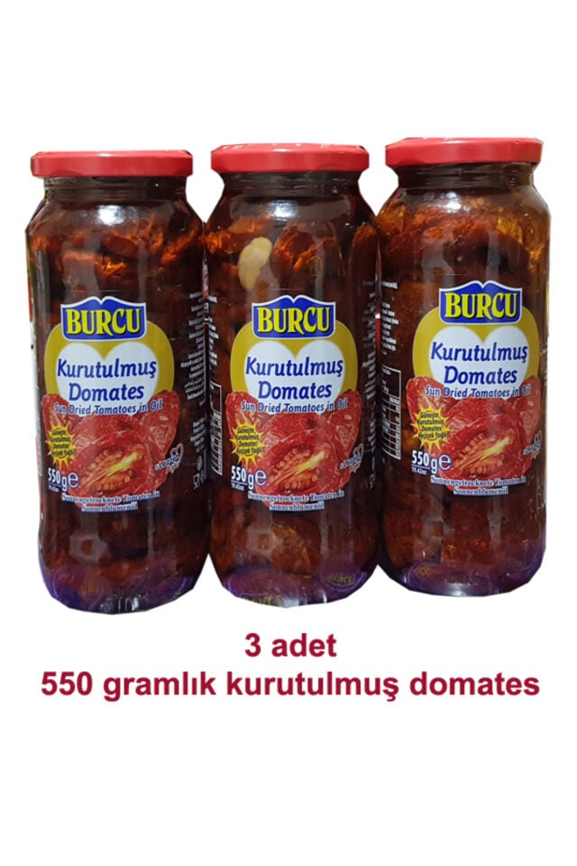 kurutulmuş domates 550 gramlık 3 adet