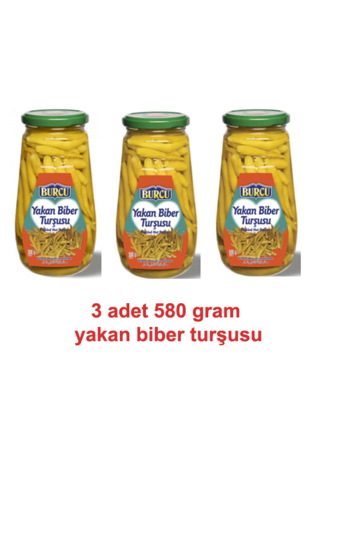 yakan biber turşusu 550 gramlık 3 adet