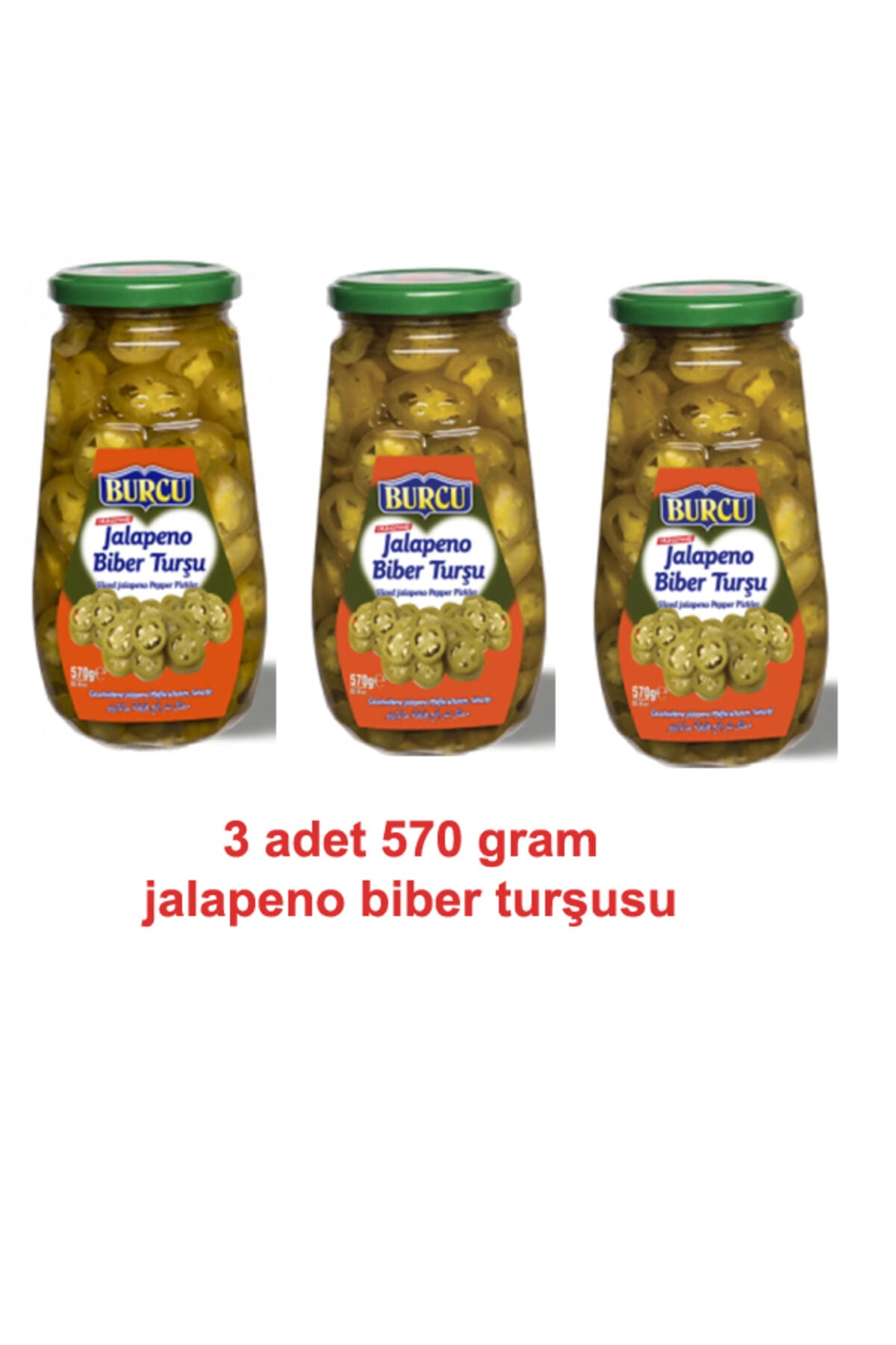 jalepano biber turşusu 3 adet 550 gramlık