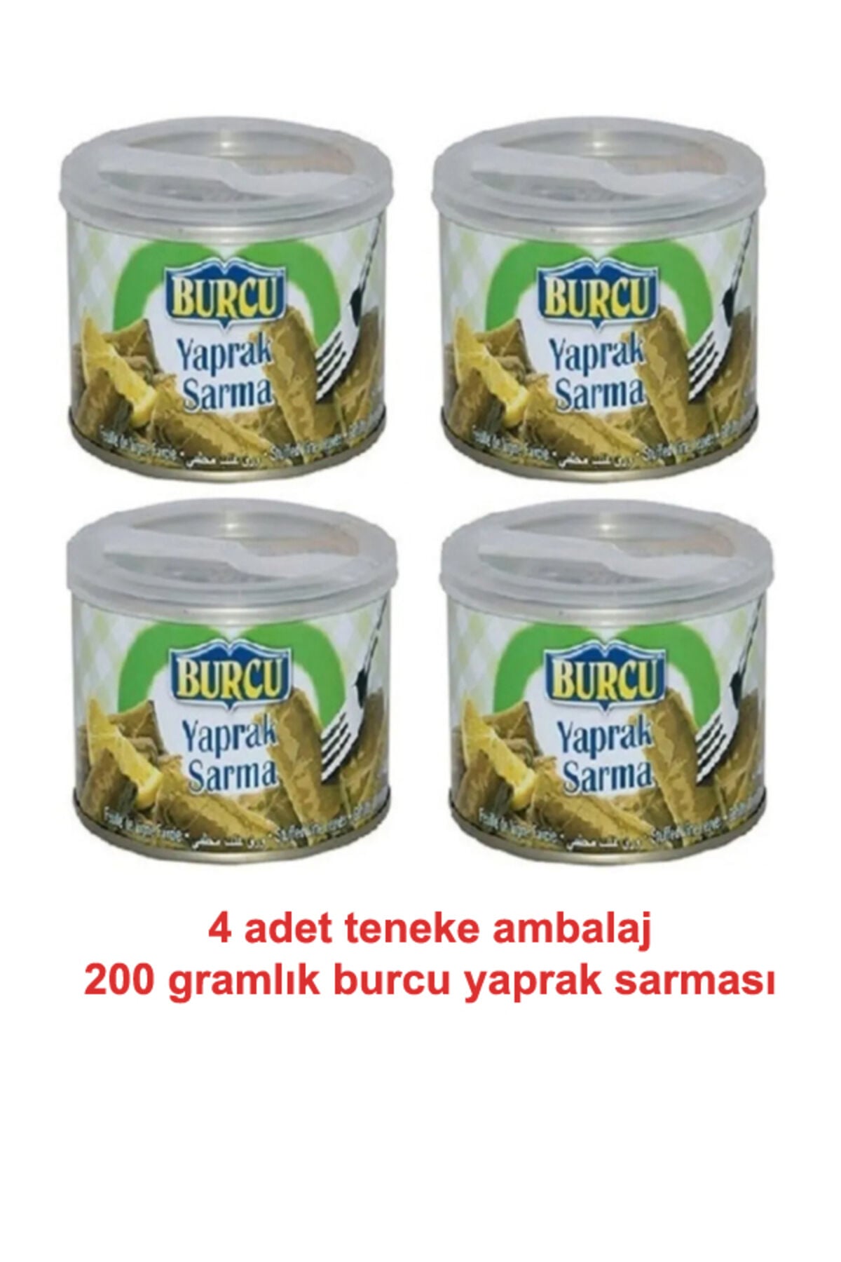 yaprak sarma 400 gram teneke ambalaj 4 adet