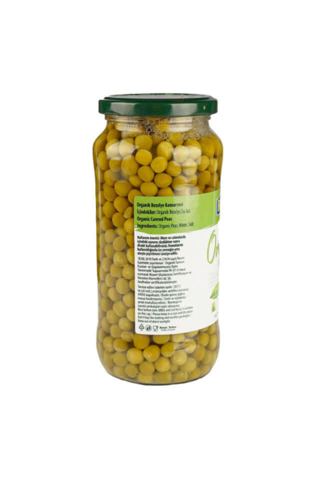organik bezelye konservesi 570 gram 2 adet