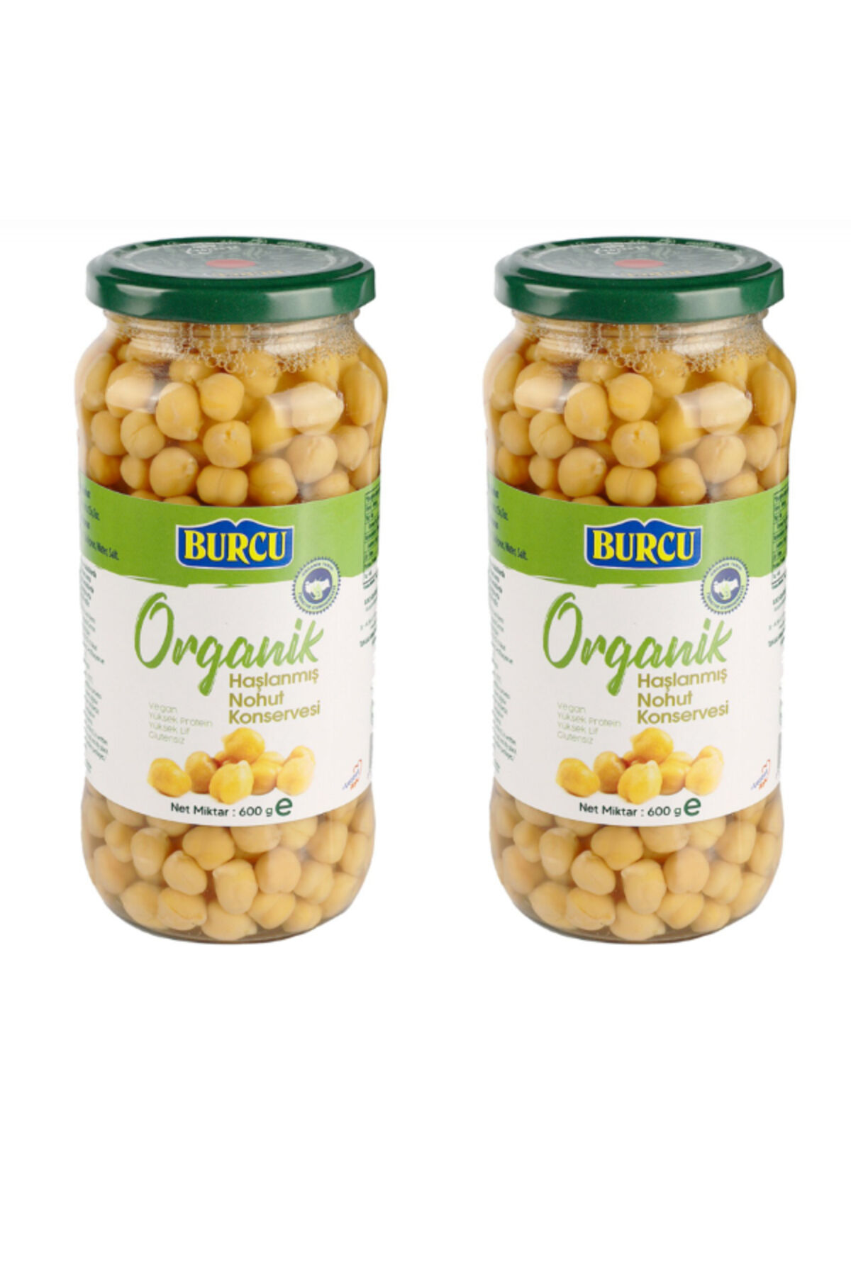 organik haşlanmış nohut konservesi 600 gram