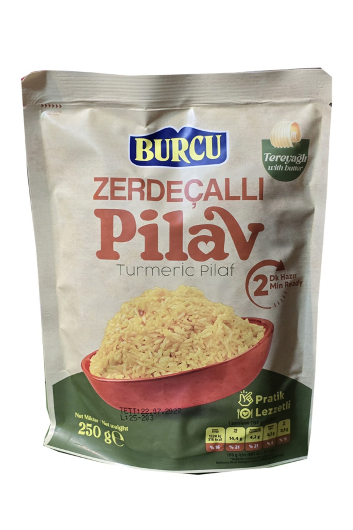zerdeçallı pilav 250 gram