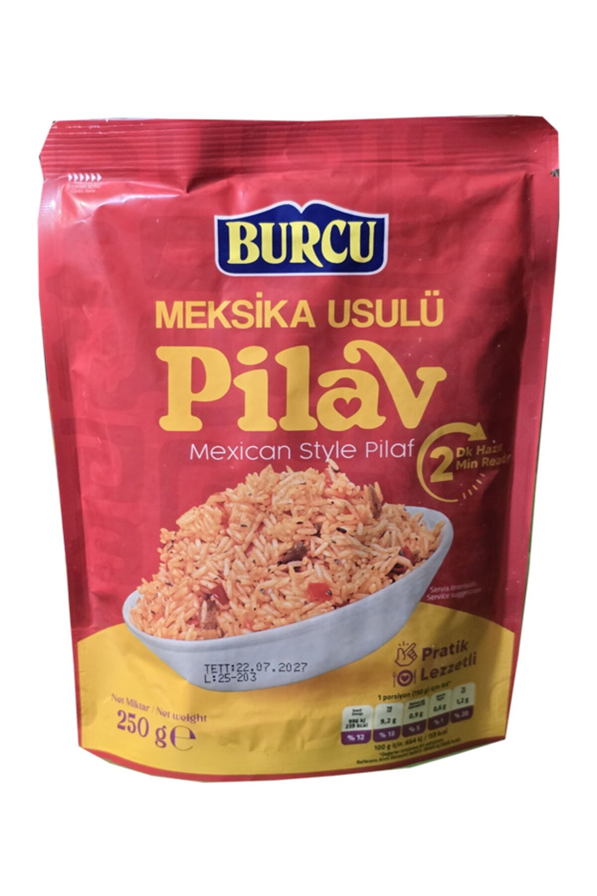 meksika usulü pilav 250 gram