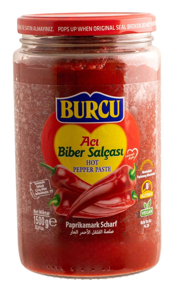 1500 g Burcu Acı Biber Salçası (28 Brix)
