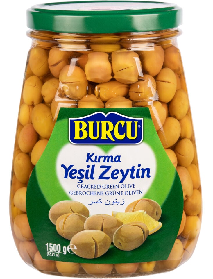 1500 g Kırma Yeşil Zeytin (291-350)