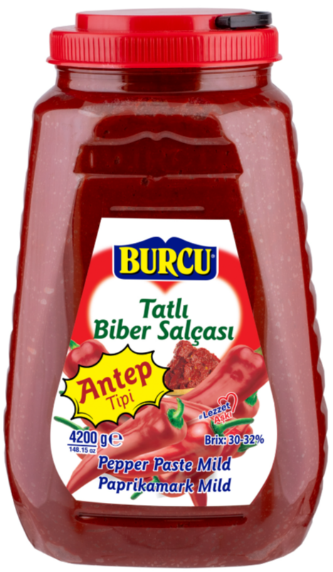 Burcu tatlı biber salçası antep tipi 4200 gram - Brix %30–32