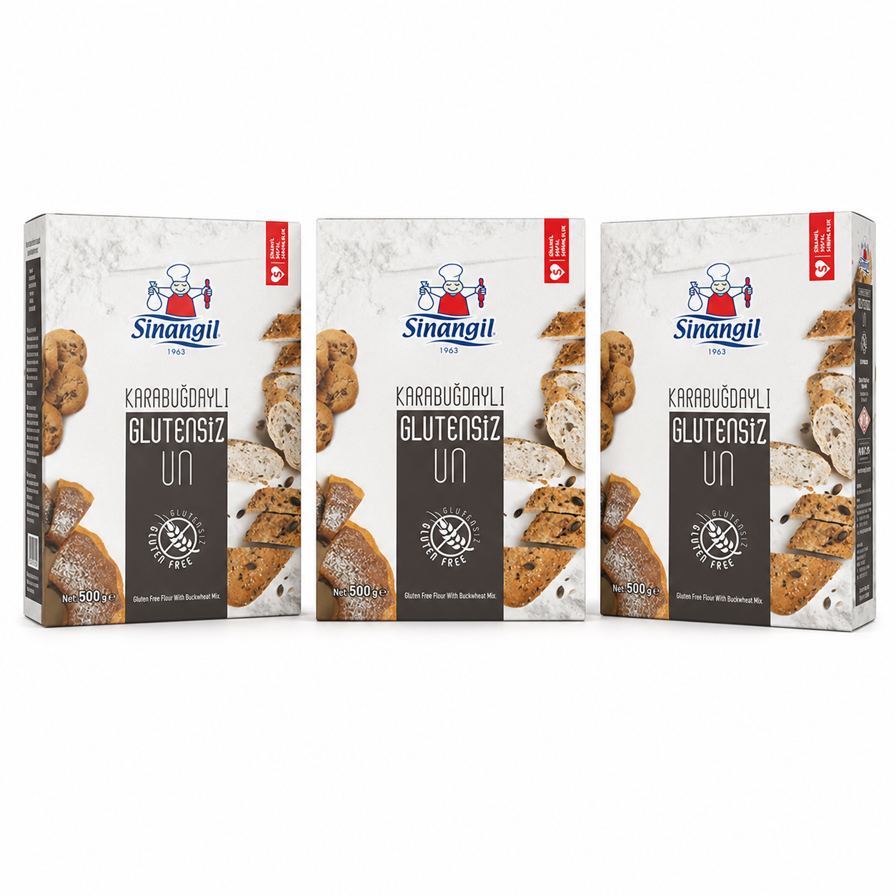 Sinangil Karabuğdaylı Glutensiz Un 500 g 3'lü Paket