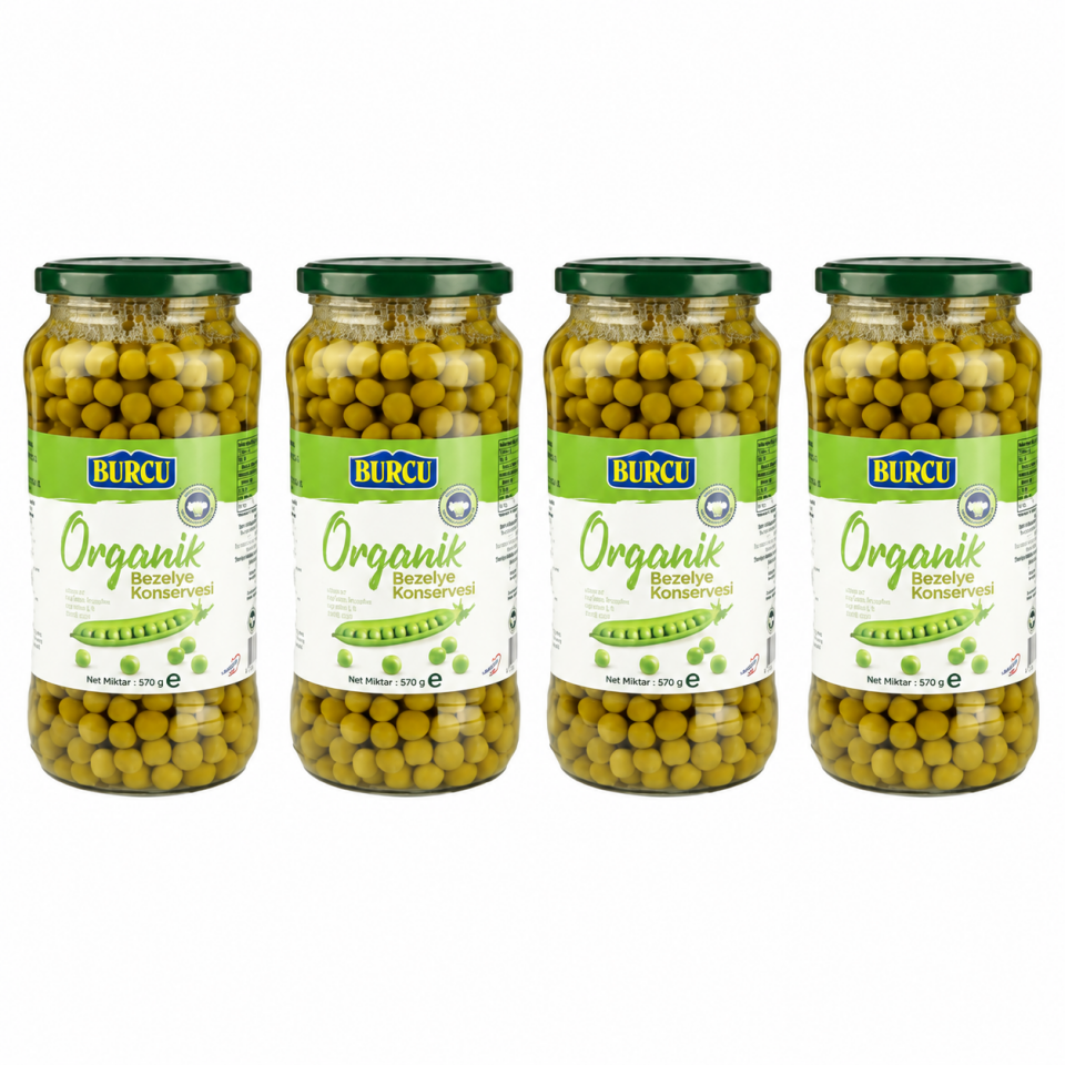 organik bezelye konservesi 570 gram 4 adet