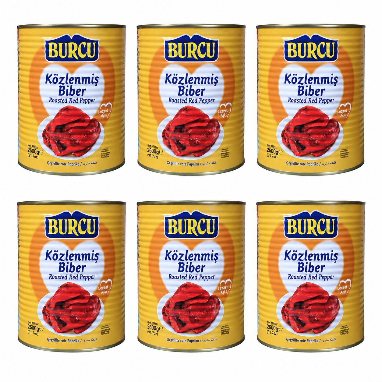 Burcu Közlenmiş Biber 2600 g 6’lı Koli (15,6 kg)
