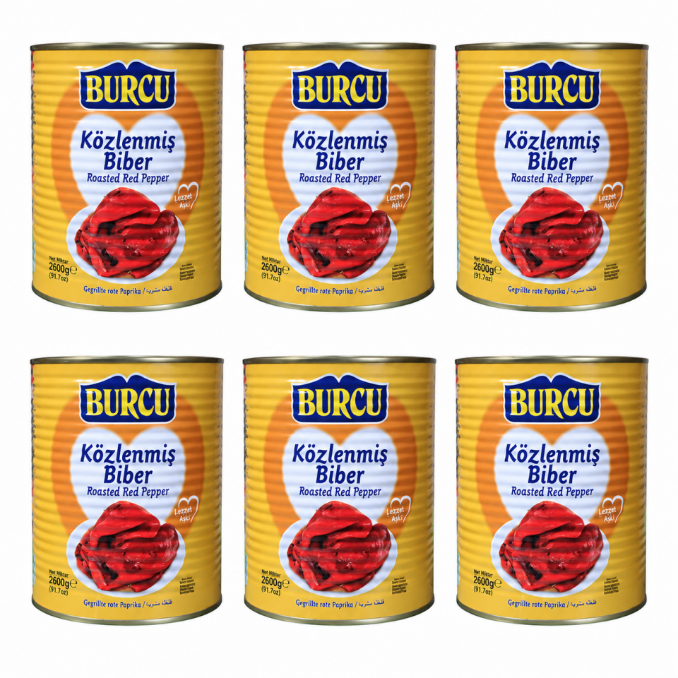 Burcu Közlenmiş Biber 2600 g 6’lı Koli (15,6 kg)